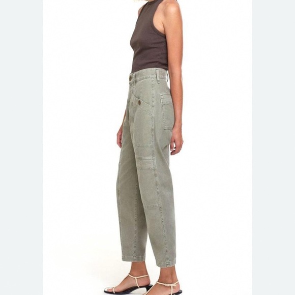 Agolde Kai Cargo Pants- Edamame Green/Straight leg/Slant Oversized/Utility/ 27 - Picture 4 of 6
